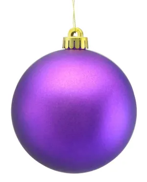 100mm Ball Ornament: Matte Purple