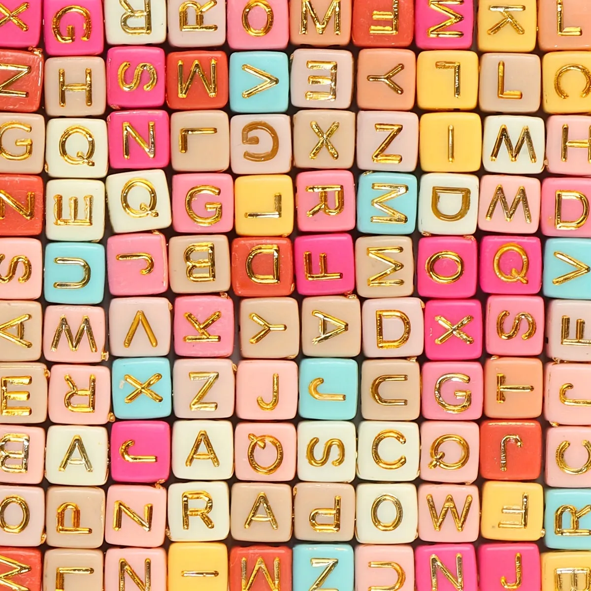 100pc Large Hole Alphabet Beads for Handmade Jewelry Crafts