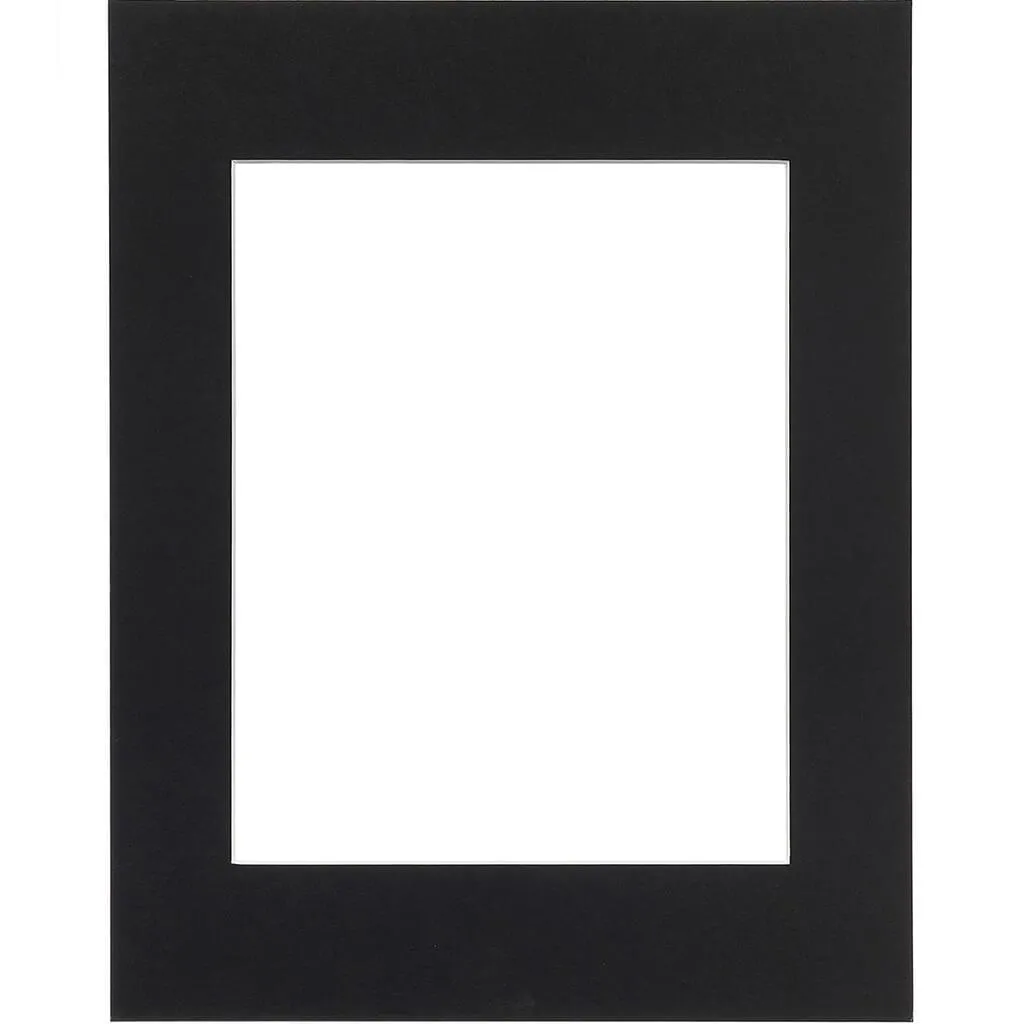 11x14 Black Picture Frame Mat with 7.5 x 9.5 inch Opening