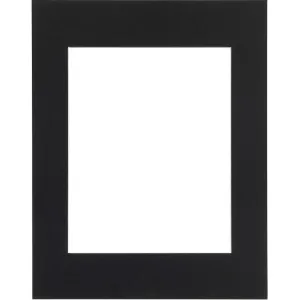 11x14 Black Picture Frame Mat with 7.5 x 9.5 inch Opening