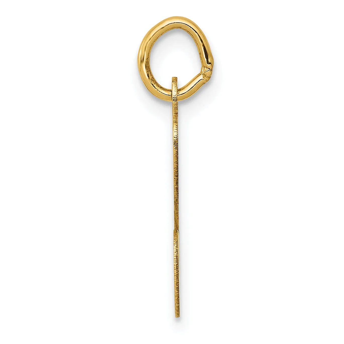 14k Yellow Gold Polished Fancy Initial C Charm