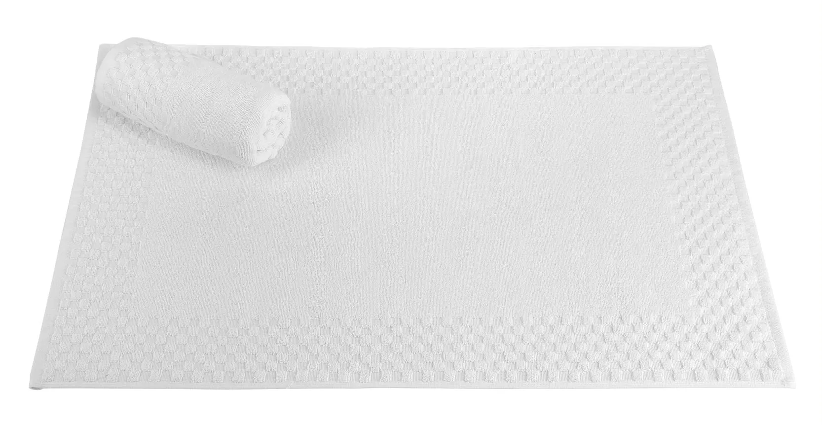2 Piece Cotton Bath Mat Set - Non-Slip & Absorbent Bathroom Rugs | Machine Washable 100% Cotton Bath Mats (20"x34") by Classic Turkish Towels