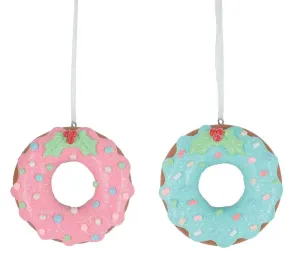 3" Clay Dough Donut Christmas Ornament