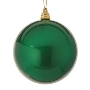 4" Candy Apple Ball Ornament: Green