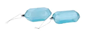 5" Gem Ornament: Turquoise (Set of Two)
