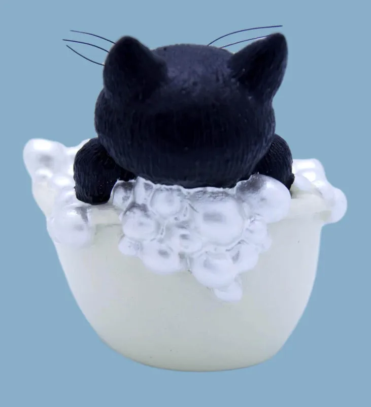9 Lives Purr-fect Black & White Cat Figurine