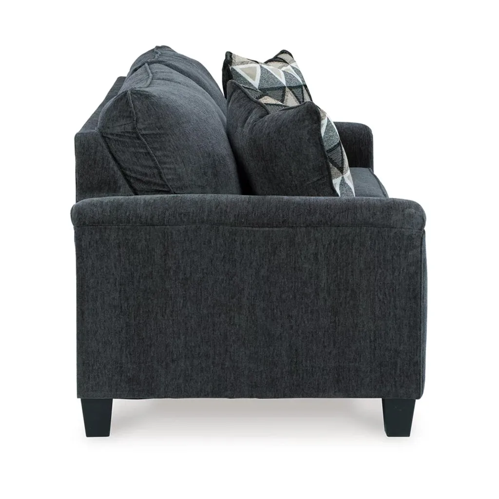 Abin 89 Inch Queen Sofa Sleeper, 2 Throw Pillows, Gray Chenille Polyester By Casagear Home