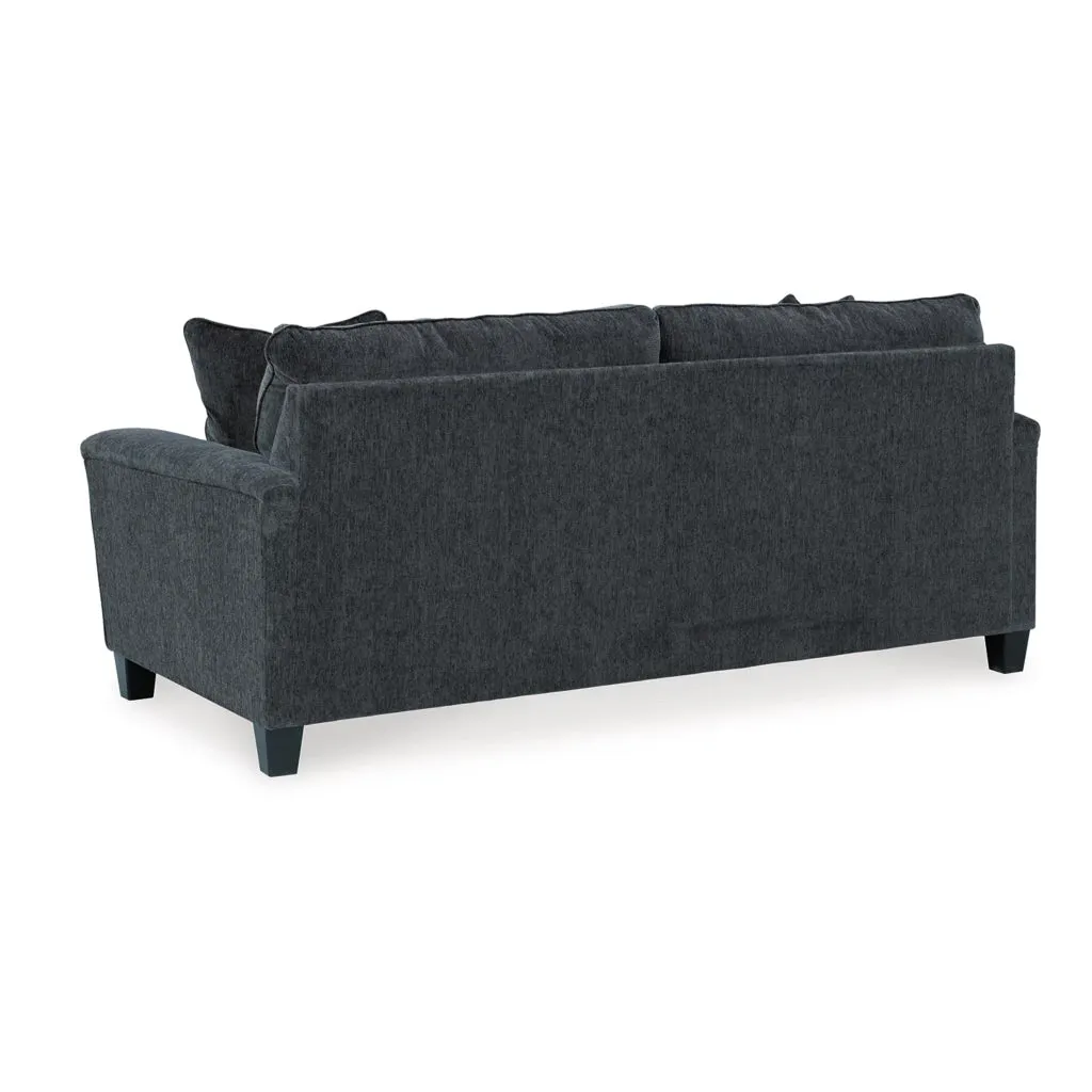 Abin 89 Inch Queen Sofa Sleeper, 2 Throw Pillows, Gray Chenille Polyester By Casagear Home