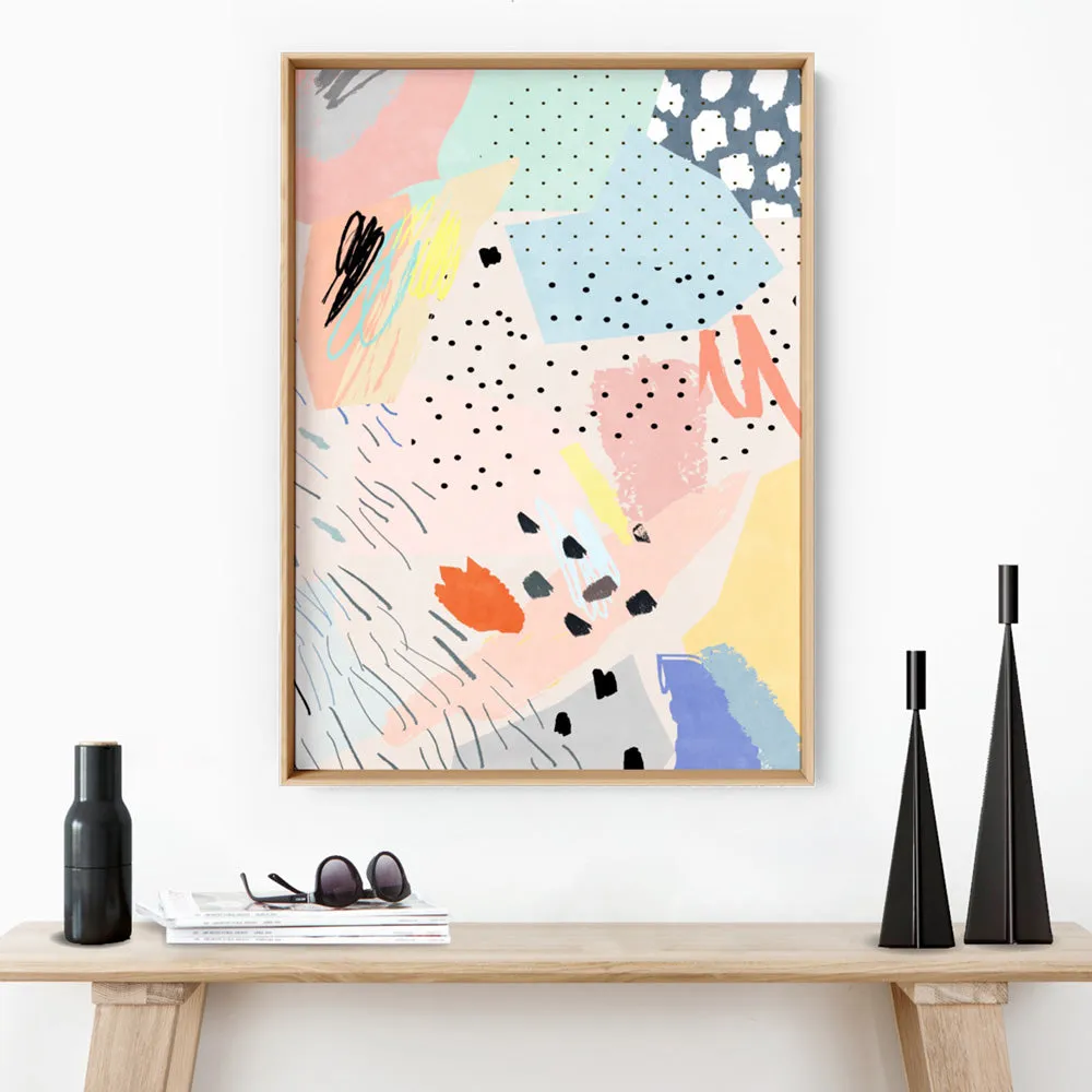 Abstract Geo Pastel Gardens III - Art Print