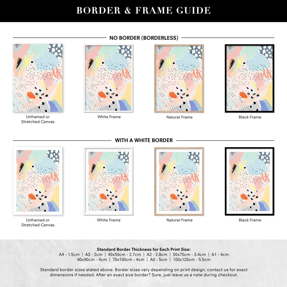Abstract Geo Pastel Gardens III - Art Print