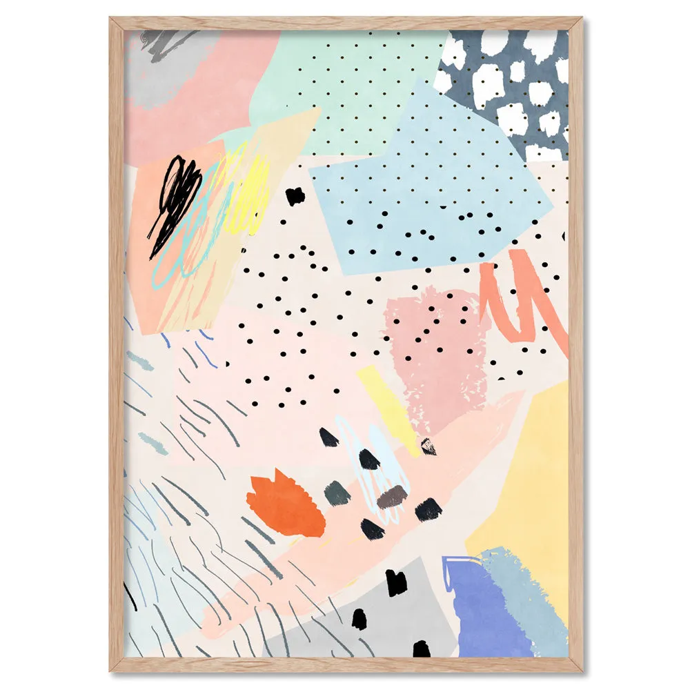 Abstract Geo Pastel Gardens III - Art Print