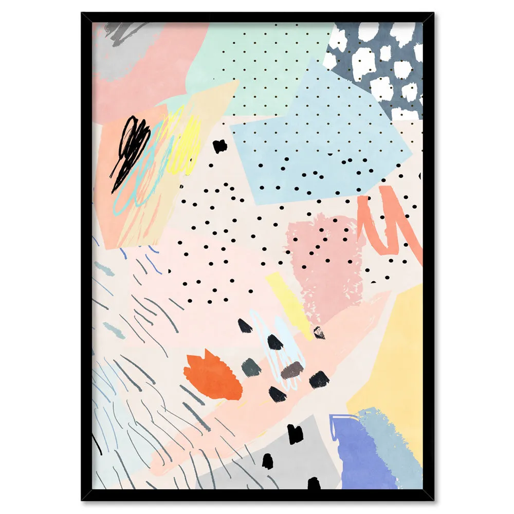 Abstract Geo Pastel Gardens III - Art Print