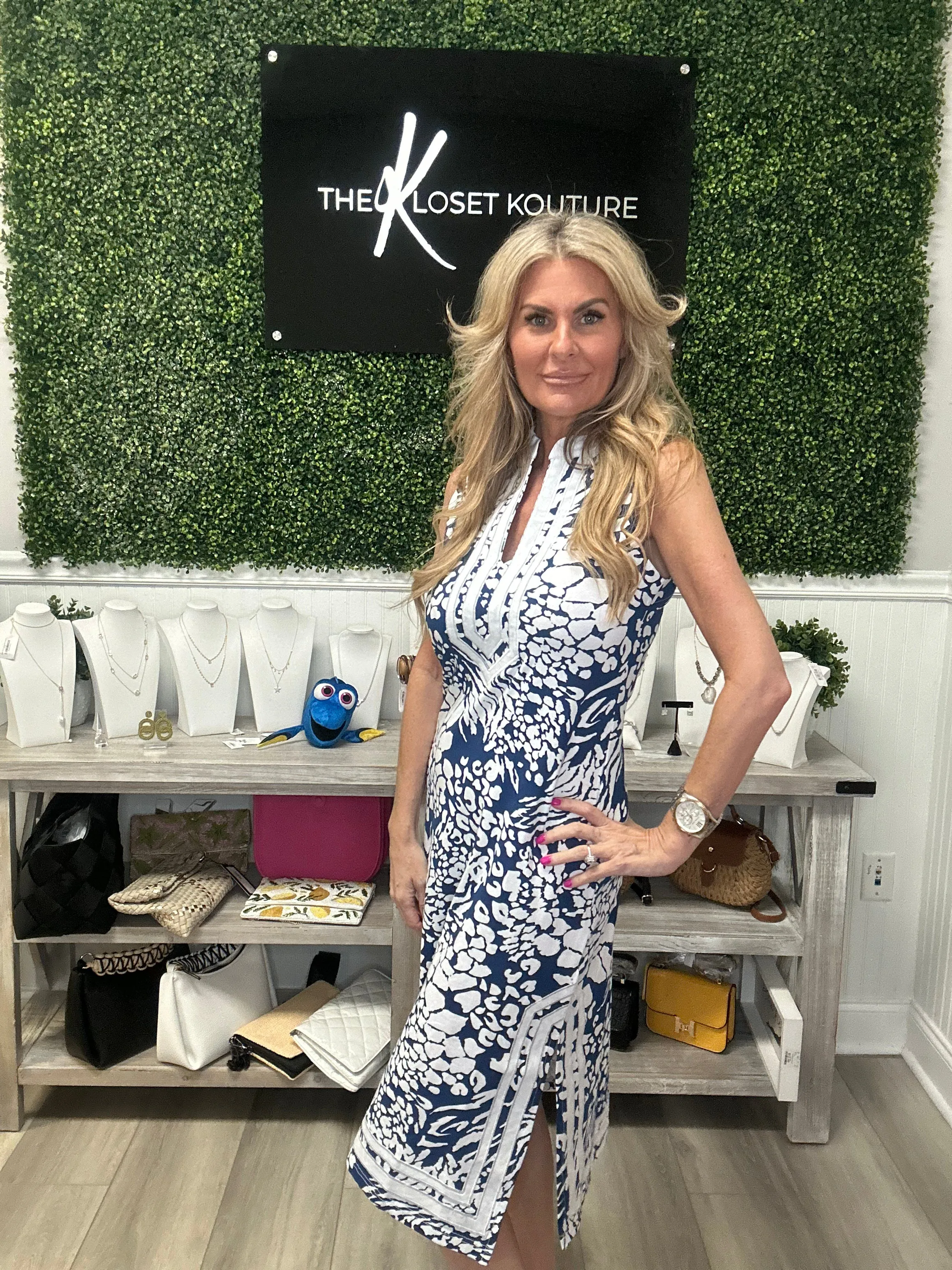Abstract Print Dress