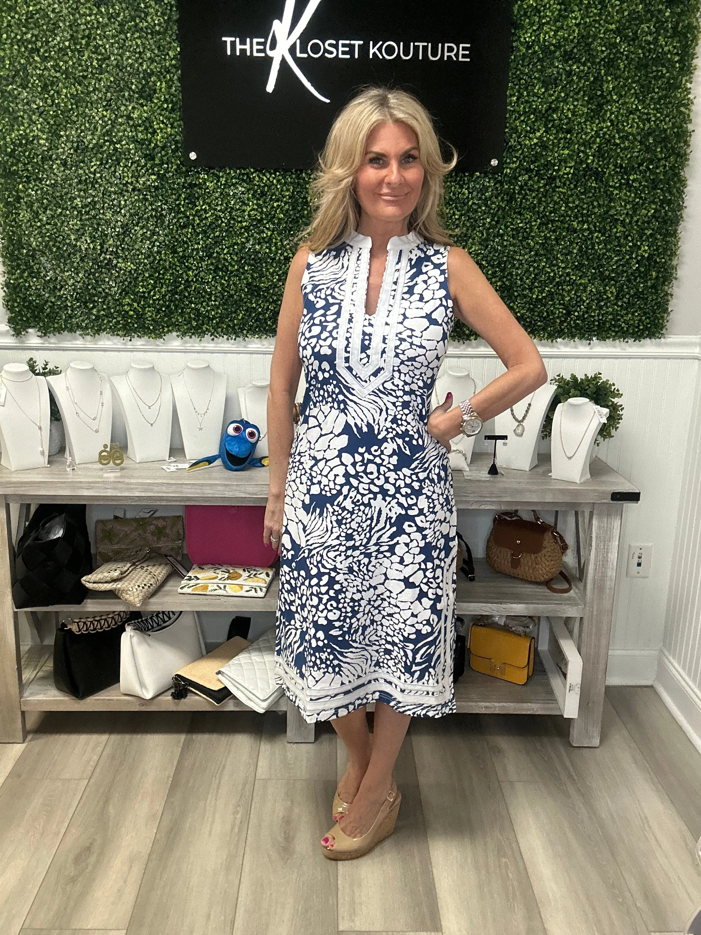 Abstract Print Dress