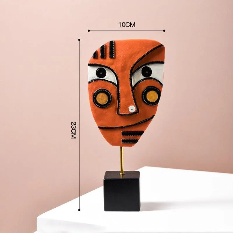 Abstract Resin Figurines Face Art Crafts