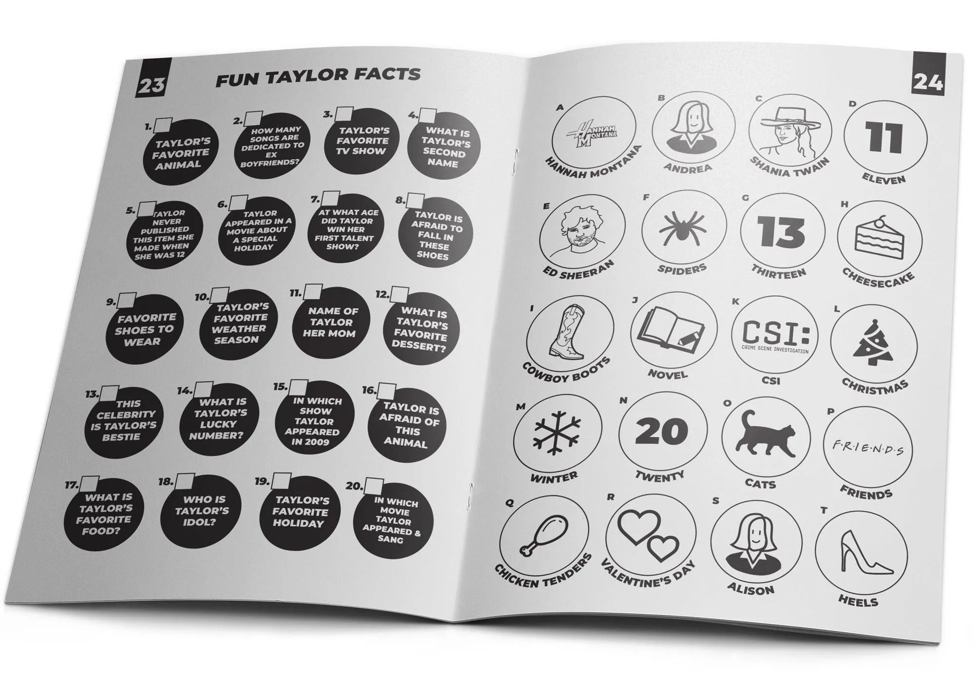 Activity Book | Taylor Swift Activity Book | Studio Soph