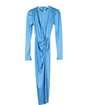 Aggi Adriana Blue Aster Midi Evening Dress UK XXS