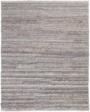 Akton Handwoven Stripes Gray/Red/Yellow Rug