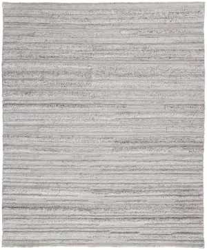 Akton Handwoven Stripes Ivory/Carob Brown Rug