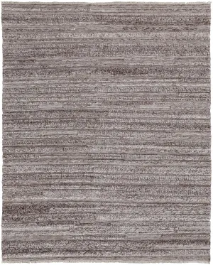 Akton Handwoven Stripes Ivory/Rustic Brown Rug