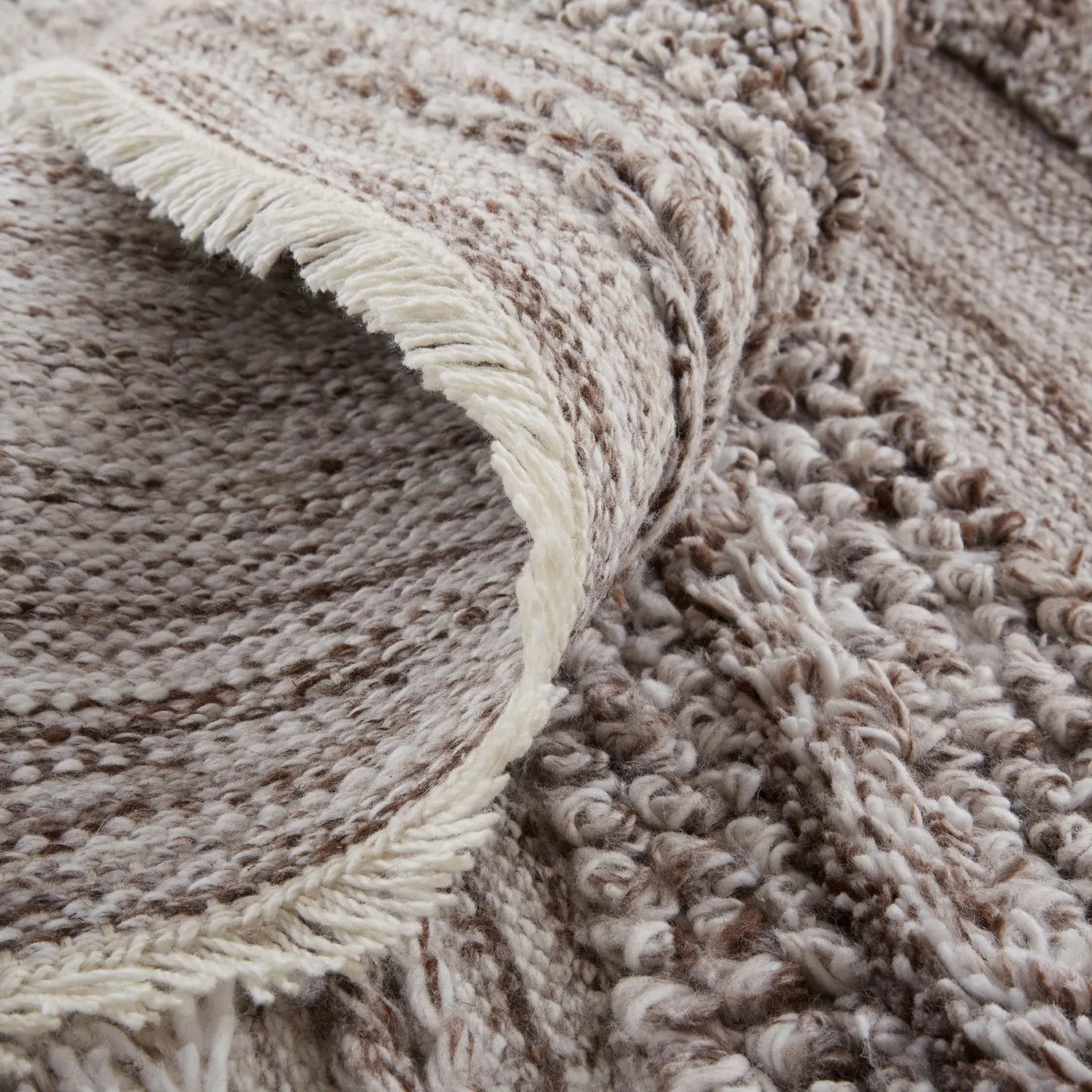 Akton Handwoven Stripes Ivory/Rustic Brown Rug