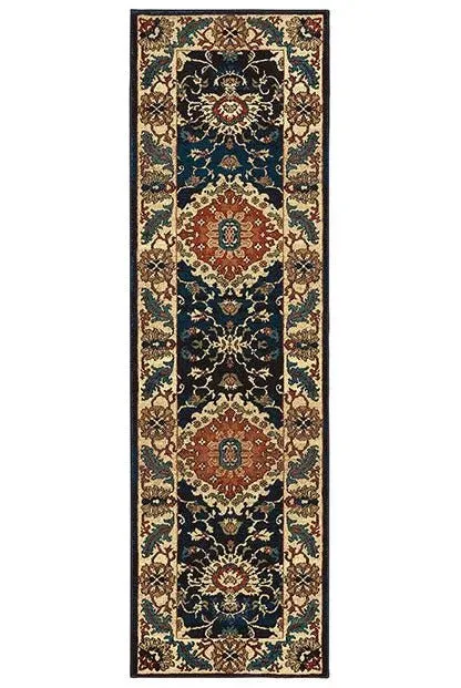 Ankara 1803B Blue/Red Rug