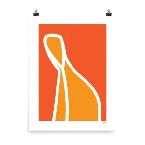 Banana A 18x24 w/o Frame: Orange & Yellow