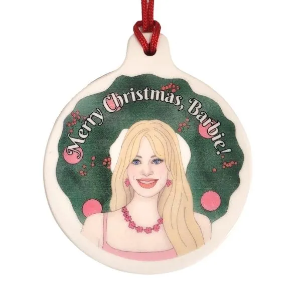 Barbie Christmas Ceramic Ornament (Final Sale)