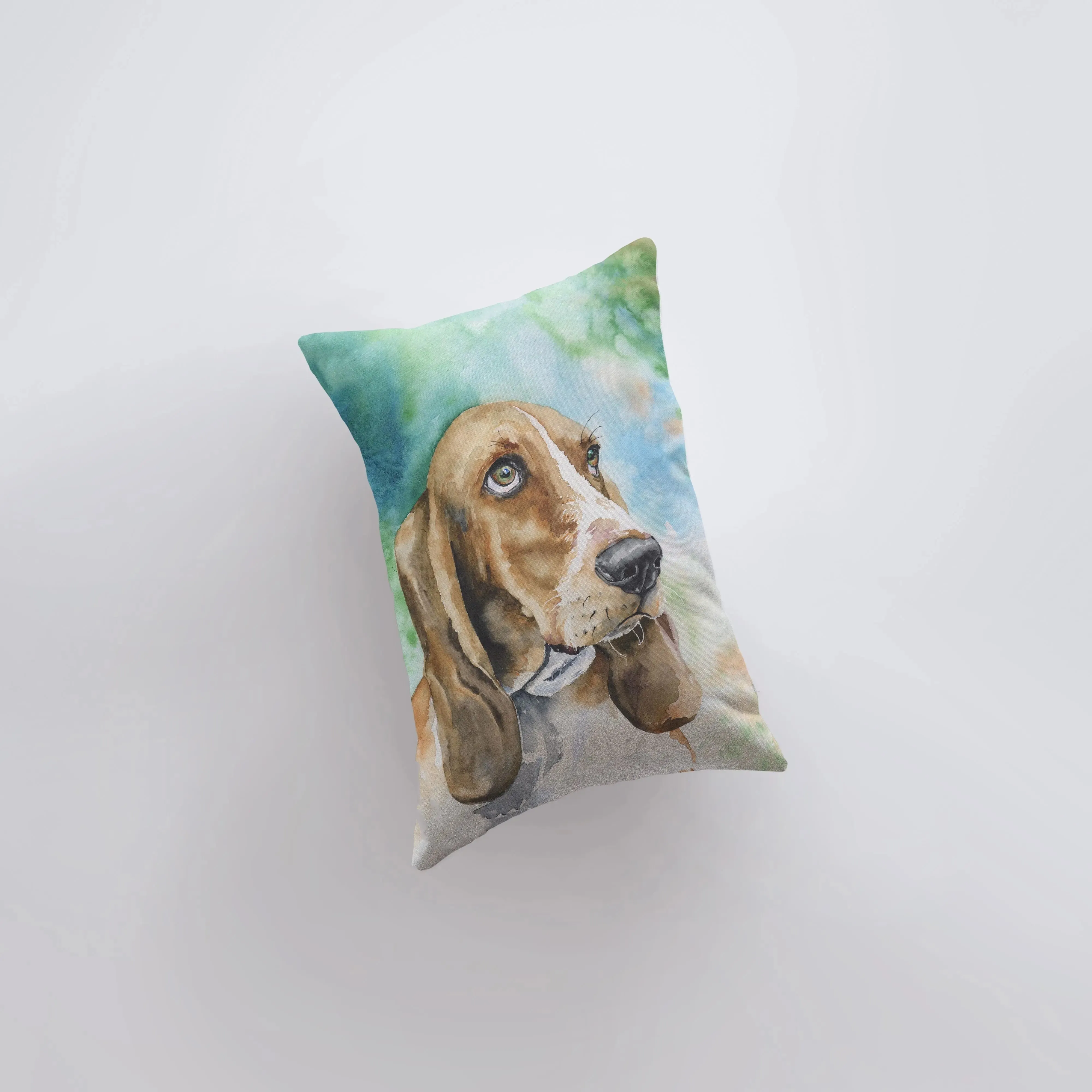Basset Hound | 12x18 | Dog Watercolor | Pillow Cover | Home Decor | Dog Pillow | Dog Mom | Accent Pillow Covers | Throw Pillow Covers