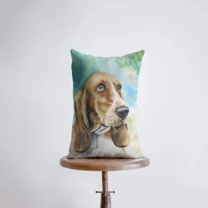 Basset Hound | 12x18 | Dog Watercolor | Pillow Cover | Home Decor | Dog Pillow | Dog Mom | Accent Pillow Covers | Throw Pillow Covers