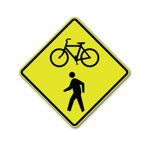 Bike Symbol and Pedestrian Symbol Sign