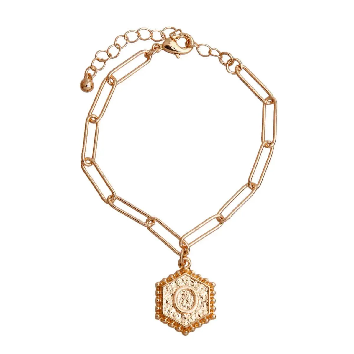 Chic Women's Gold Bracelet with Initial O Charm - Personalized Gift Idea