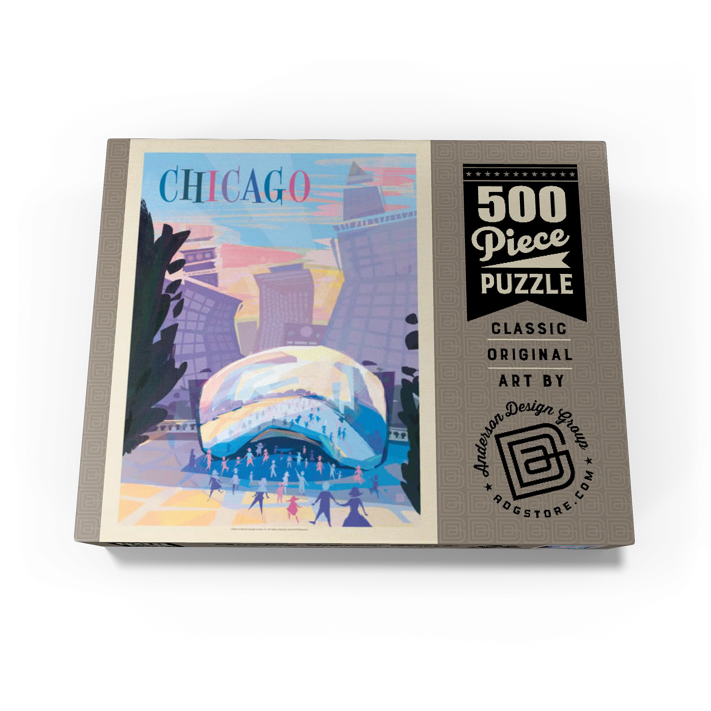 Chicago, IL: Millennium Park (Mod Design), Vintage Poster