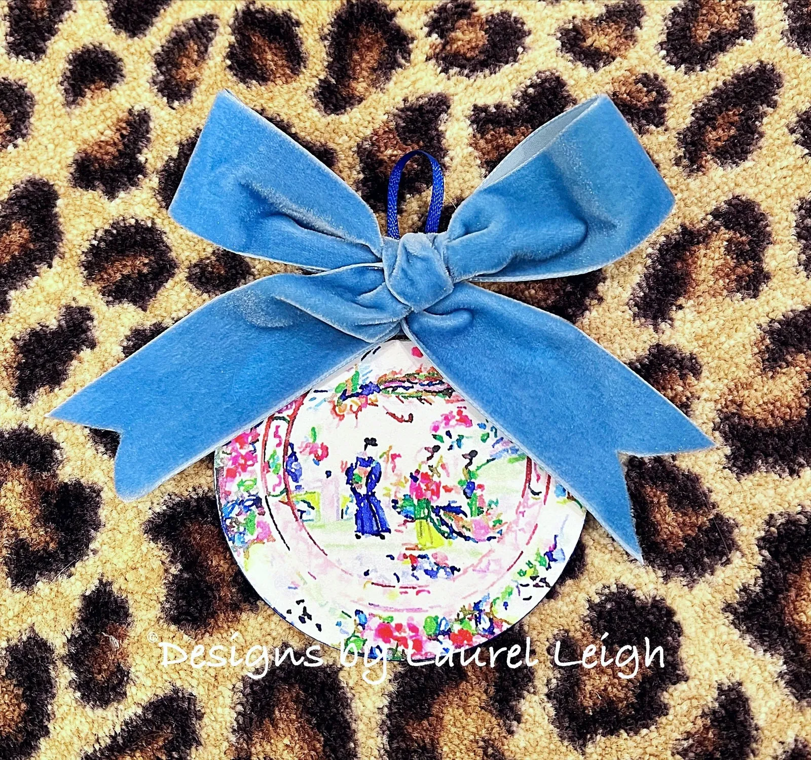 Chinoiserie Ornament - Colorful Watercolor Geisha
