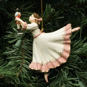CLARA ORNAMENT, WHITE & ROSE