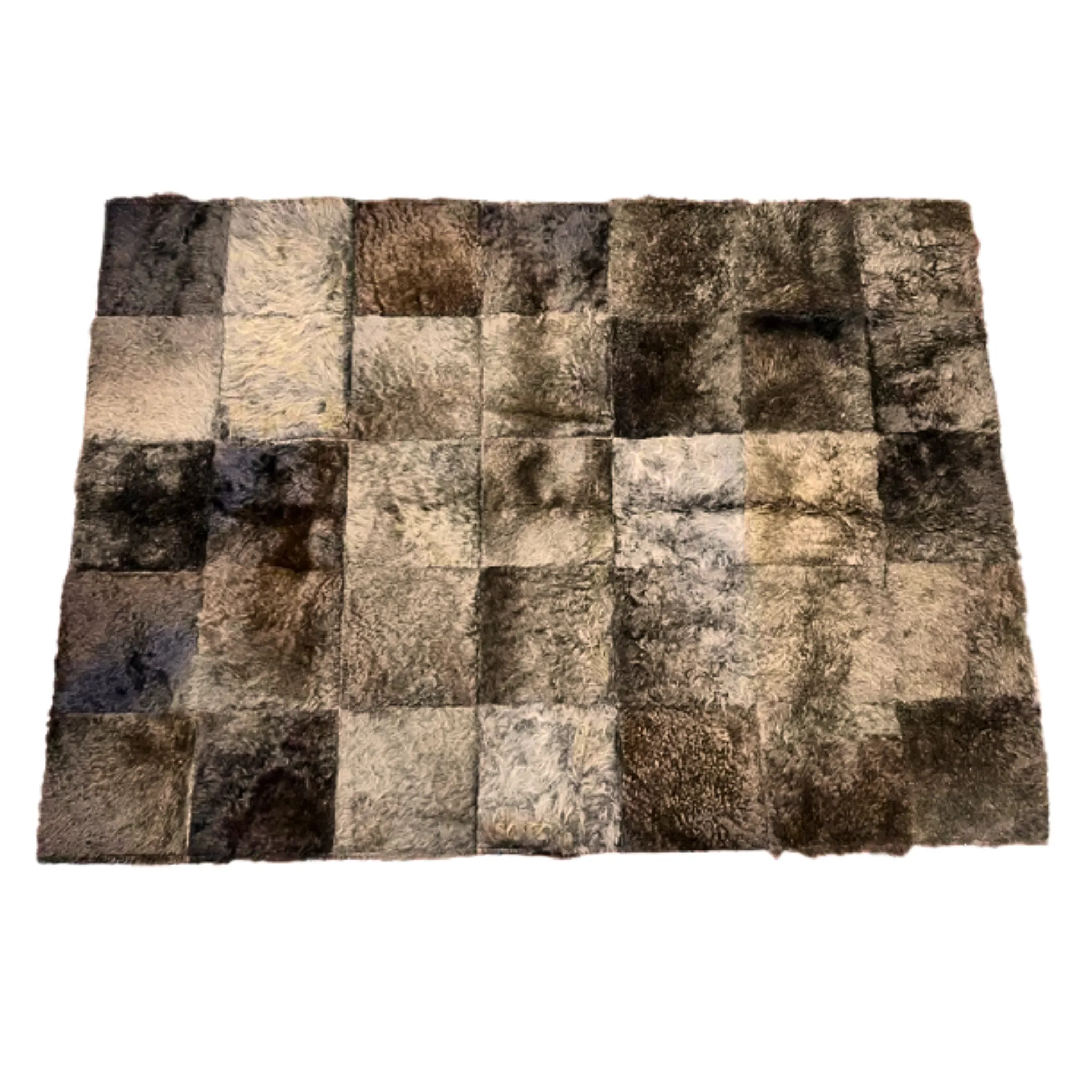 (Copy) Bison Rectangle Patchwork Area Rug -4’x3’' - 01