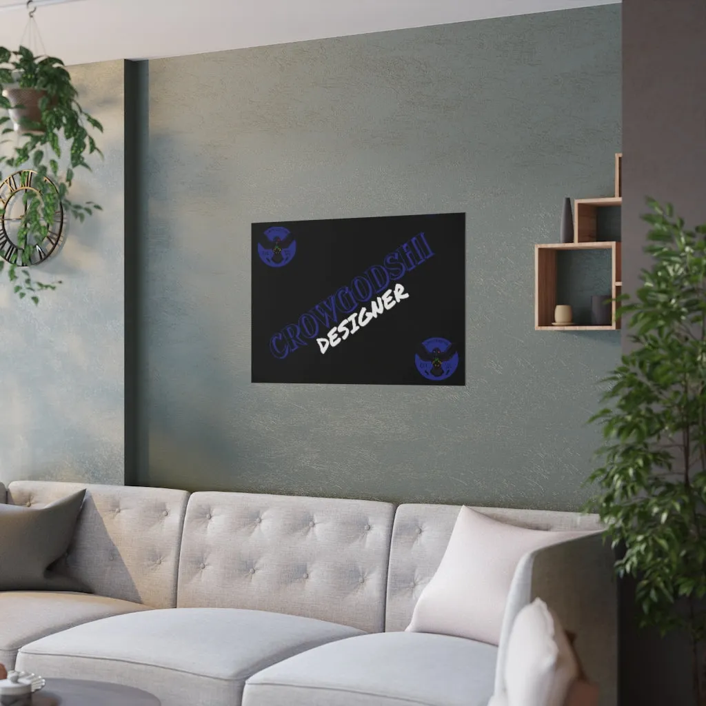 Crowgodshi Designer Satin Posters, DUKE BLUE