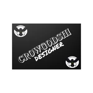 Crowgodshi Designer Satin Posters, WHITE