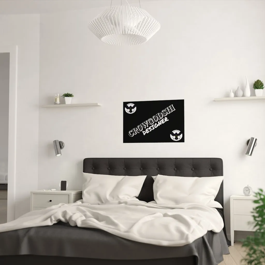Crowgodshi Designer Satin Posters, WHITE