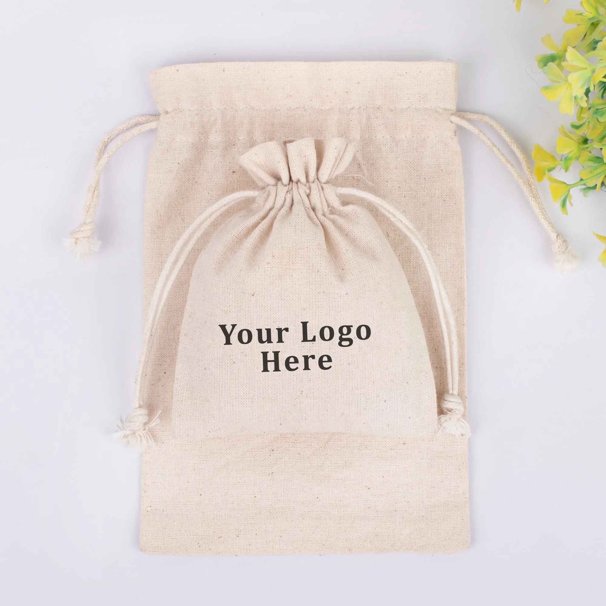 Custom Drawstring Jewelry Packaging Pouch Personalized Logo Chic Small Wedding Favor Bags