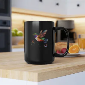 Cute Hummingbird 2 - Black Mug, 15oz