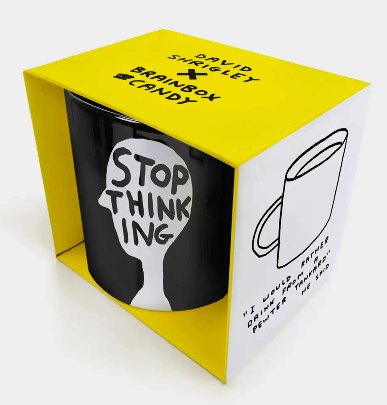 David Shrigley Stop Thinking Mug