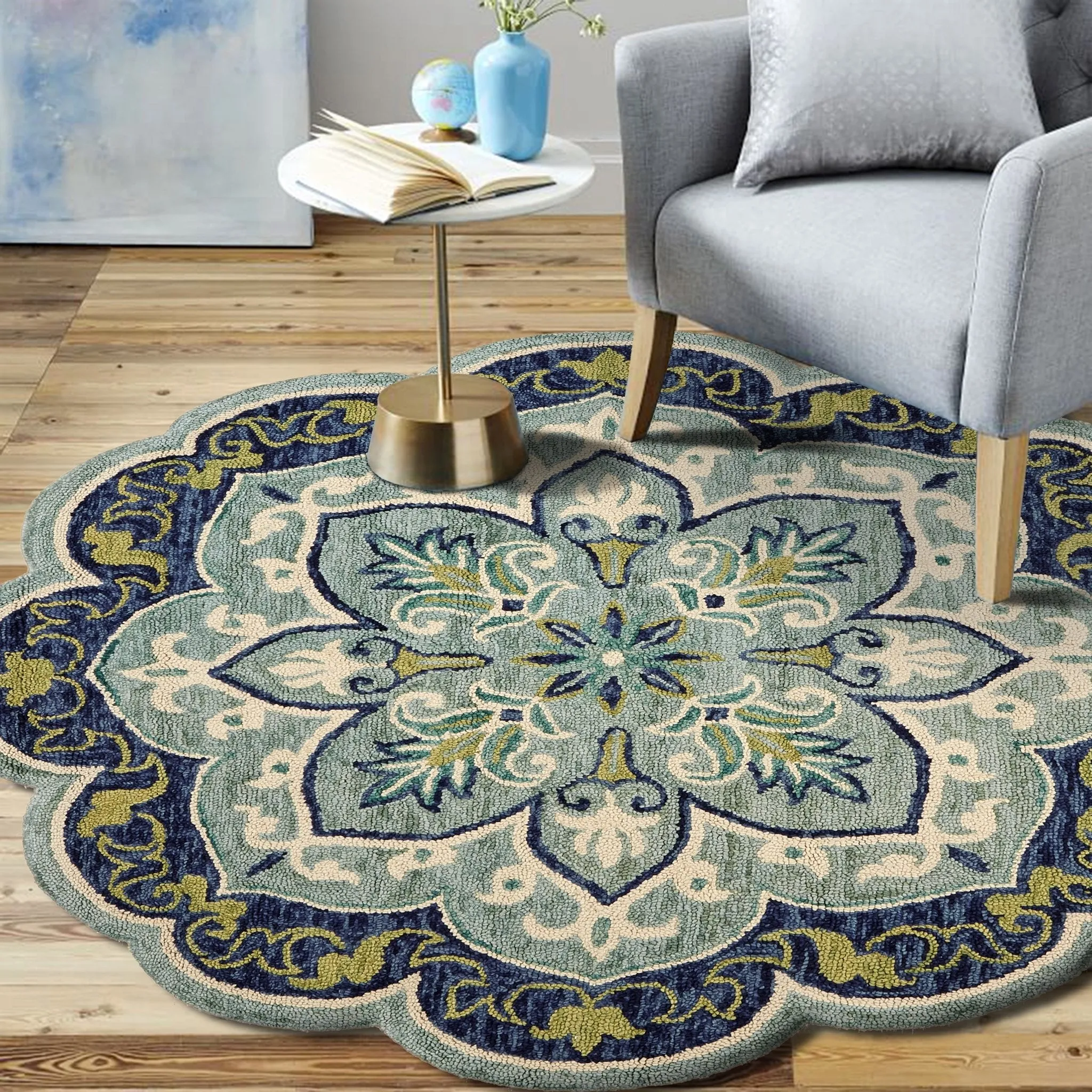 Dazzle 54077TEA Teal Rug