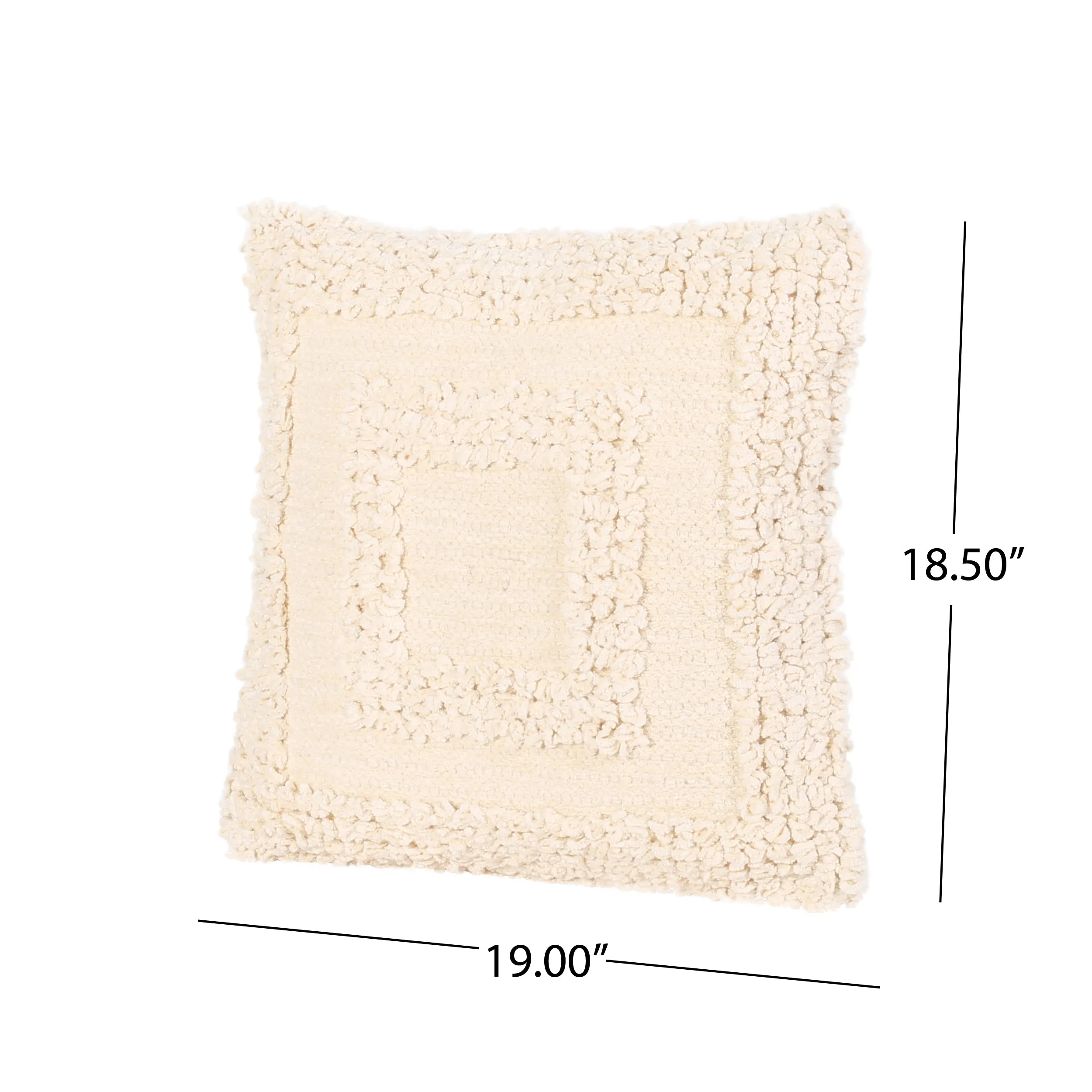 Debbie Boho Cotton Throw Pillow (Set of 2), White