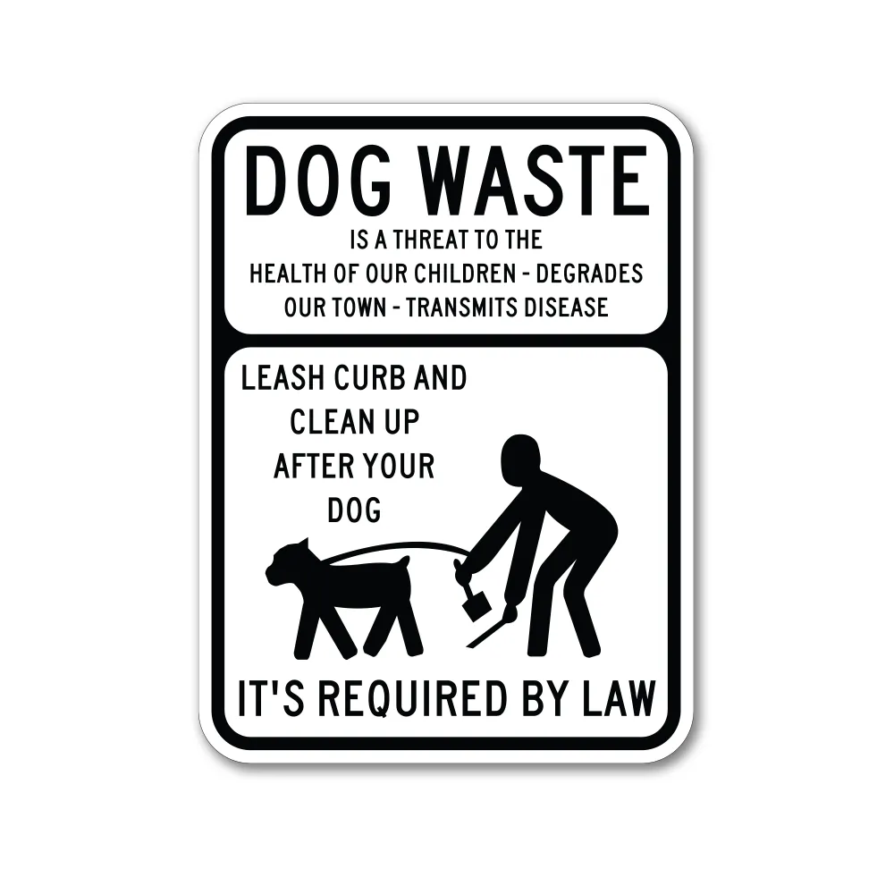 Dog Waste Cleanup Sign