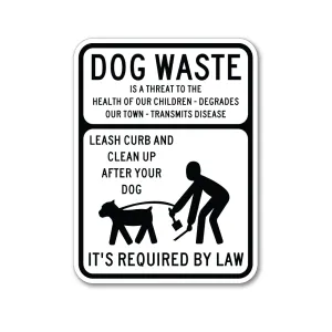 Dog Waste Cleanup Sign