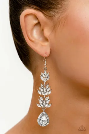 Earrings Water Lily Whimsy - White LOP E2203