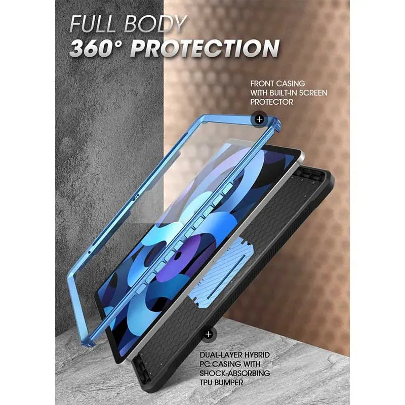 For Ipad 10.9 Pro with Built-in Screen Protector & Kickstand Protective Case