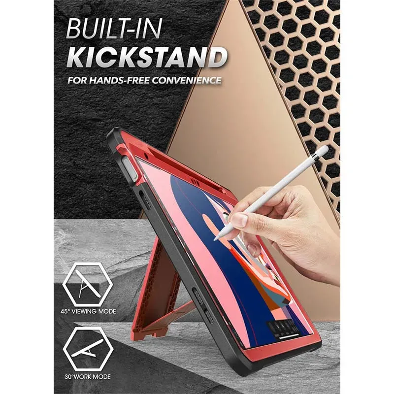 For Ipad 10.9 Pro with Built-in Screen Protector & Kickstand Protective Case
