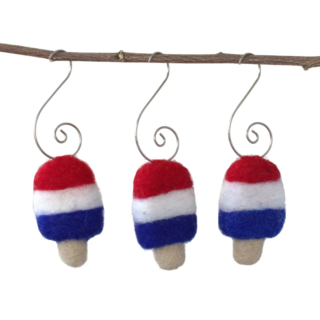 Fourth of July Popsicle Ornaments